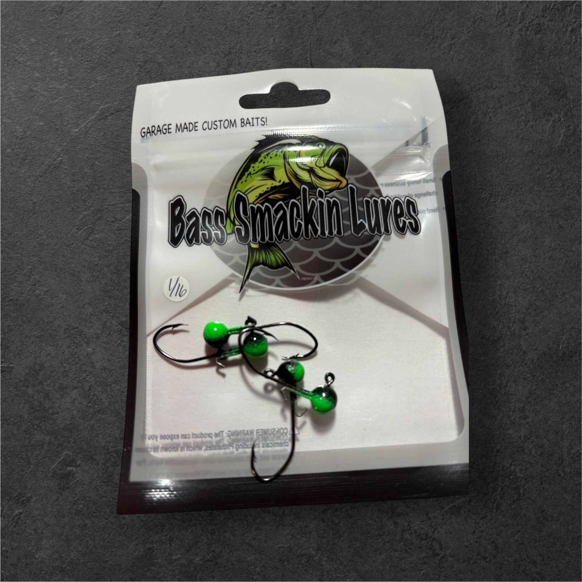 Jig Heads PK (1/16 - Black n green)