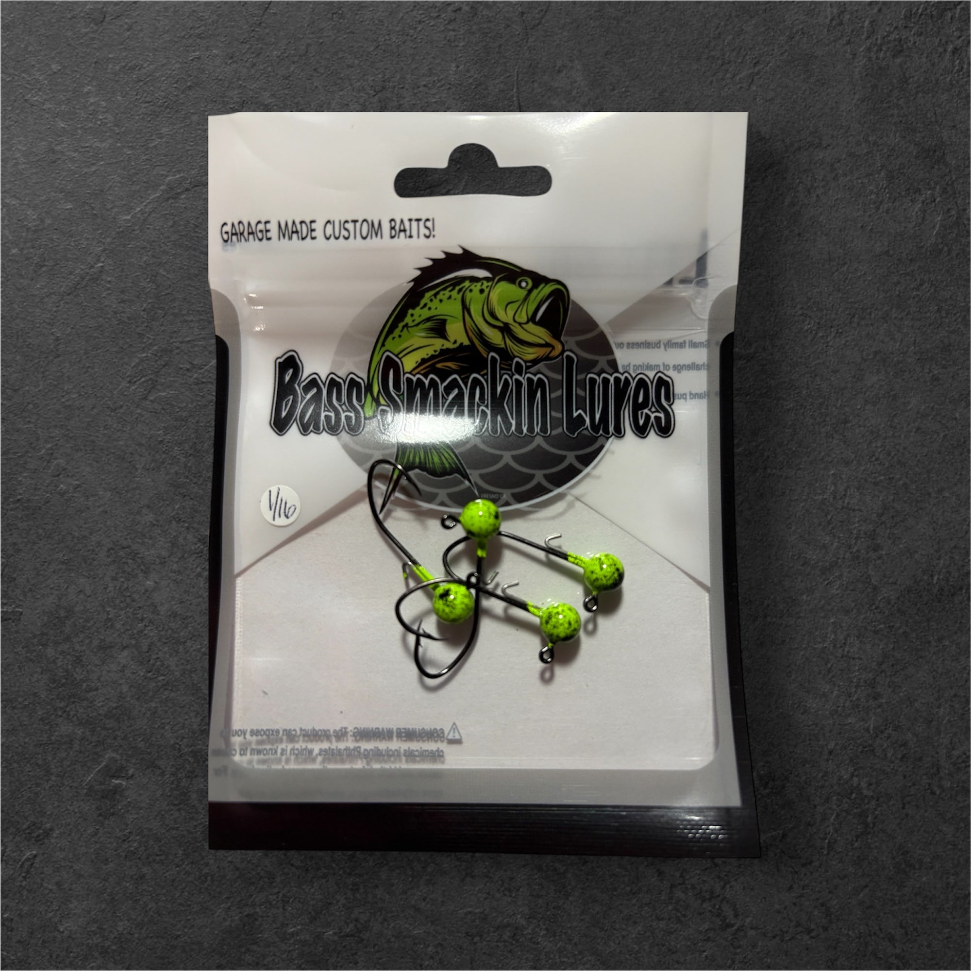 Jig Heads PK (1/16 - Black Dusted Chartreuse)
